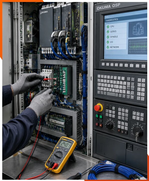 Ремонт систем ЧПУ Okuma OSP в Евпатории